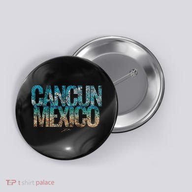 Cancun Mexico Beach Button