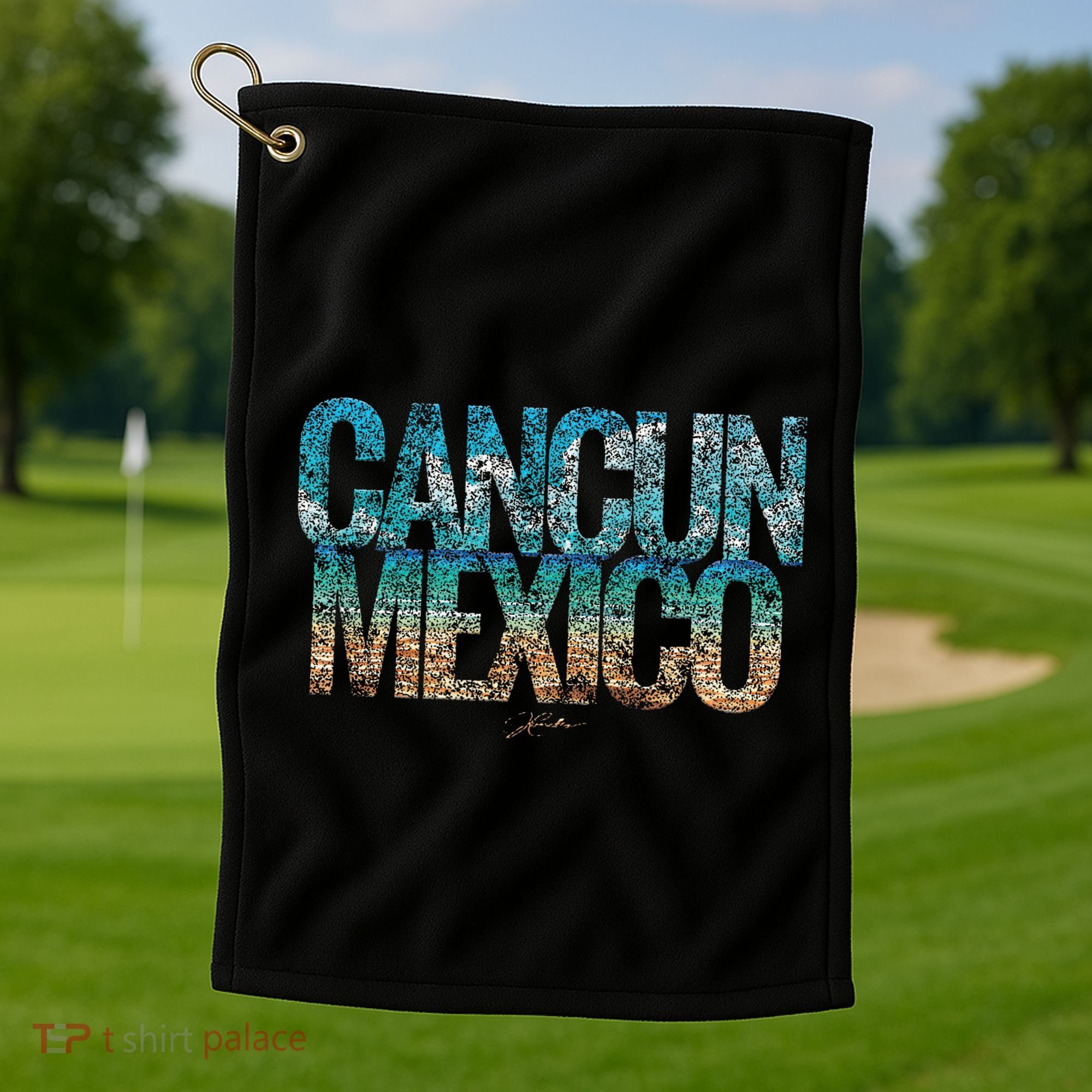 Cancun Mexico Beach Golf Towel