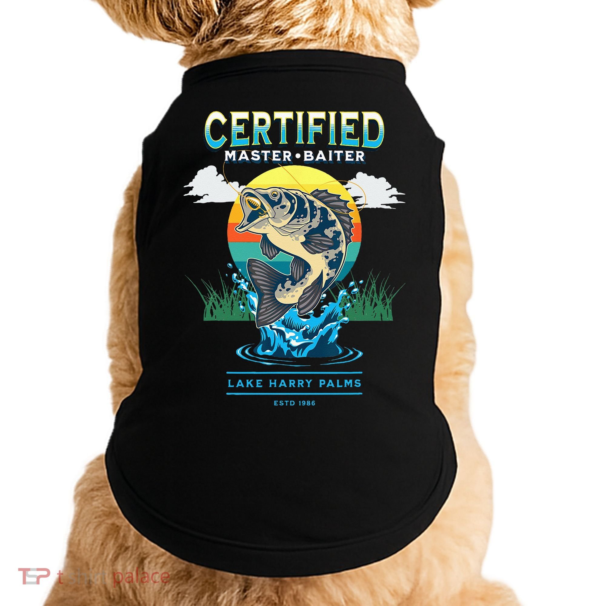 Certified Master Baiter Funny Fishing Doggie Tank
