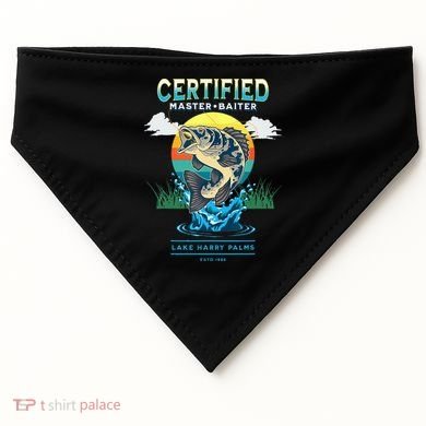 Certified Master Baiter Funny Fishing USA-Made Doggie Bandana
