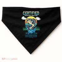 Certified Master Baiter Funny Fishing USA-Made Doggie Bandana thumb 0