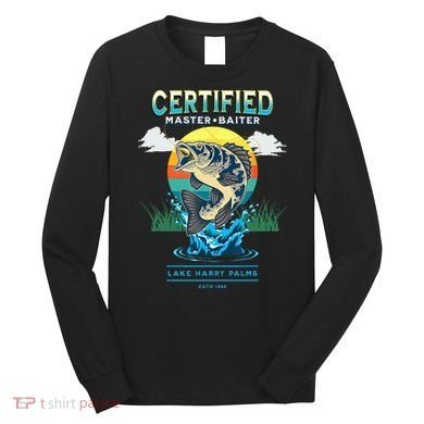 Certified Master Baiter Funny Fishing Long Sleeve Shirt