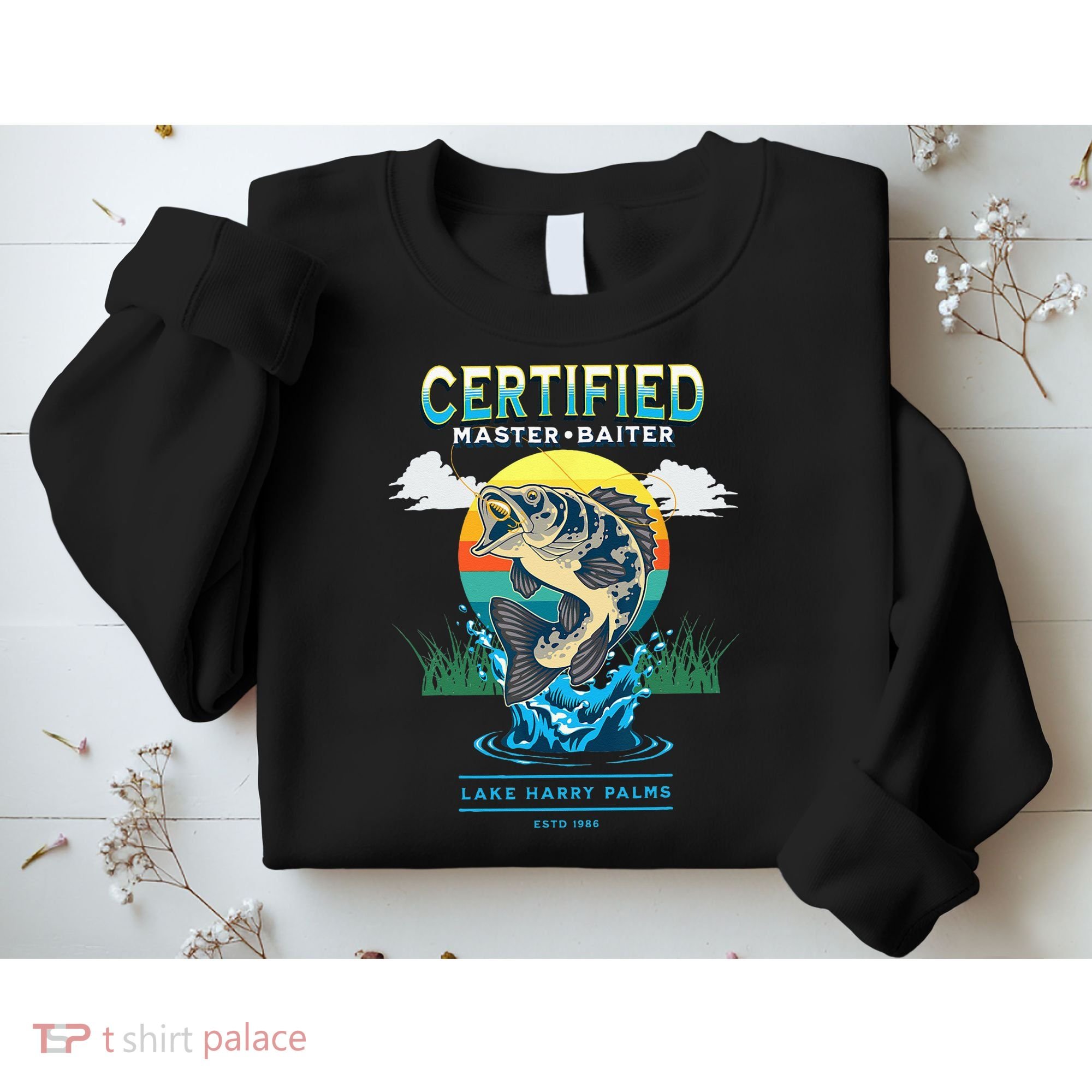 Certified Master Baiter Funny Fishing Sweatshirt