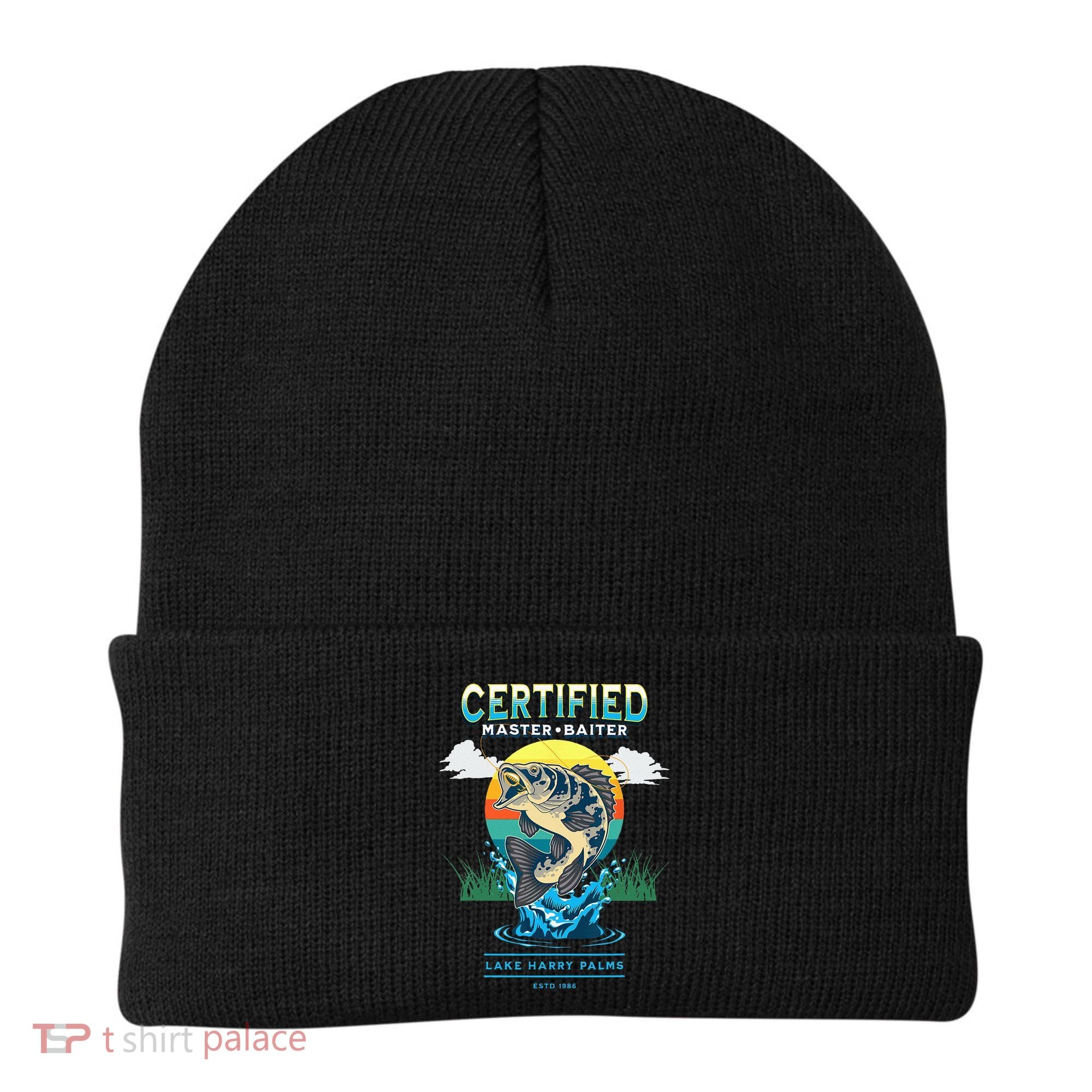 Certified Master Baiter Funny Fishing Beanie