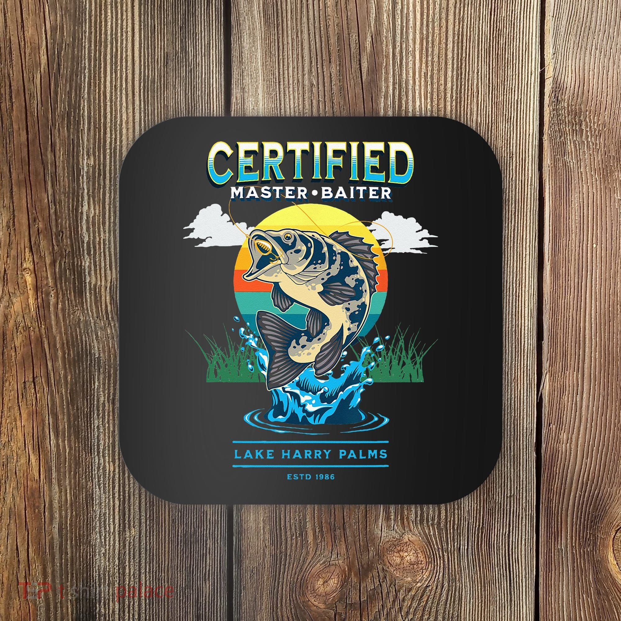 Certified Master Baiter Funny Fishing Coaster