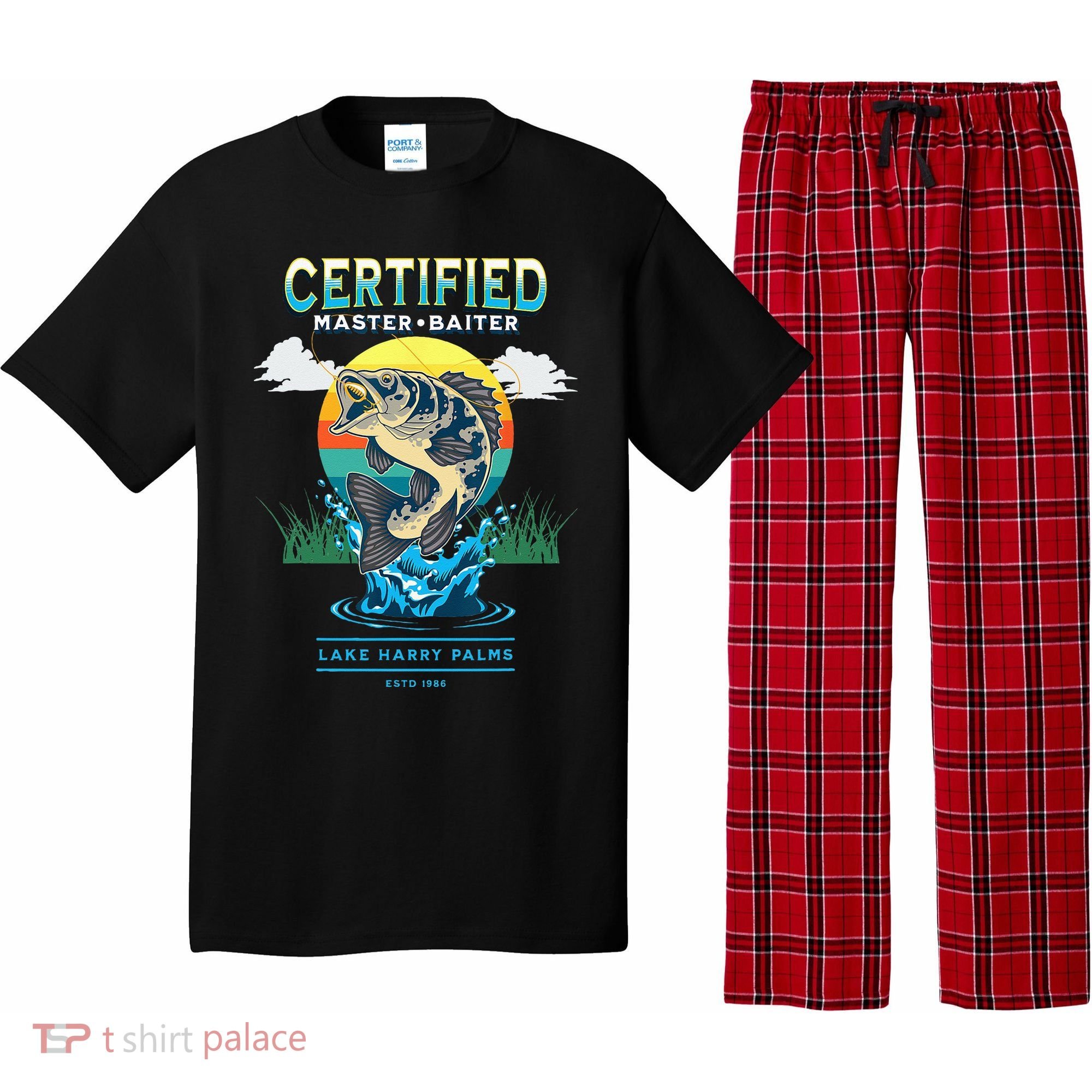 Certified Master Baiter Funny Fishing Pajama Set