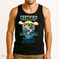 Certified Master Baiter Funny Fishing Tank Top thumb 3