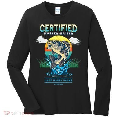 Certified Master Baiter Funny Fishing Women's Long Sleeve Shirt
