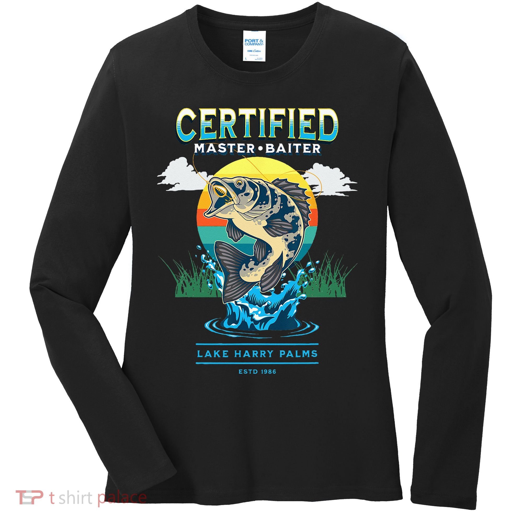 Certified Master Baiter Funny Fishing Women's Long Sleeve Shirt