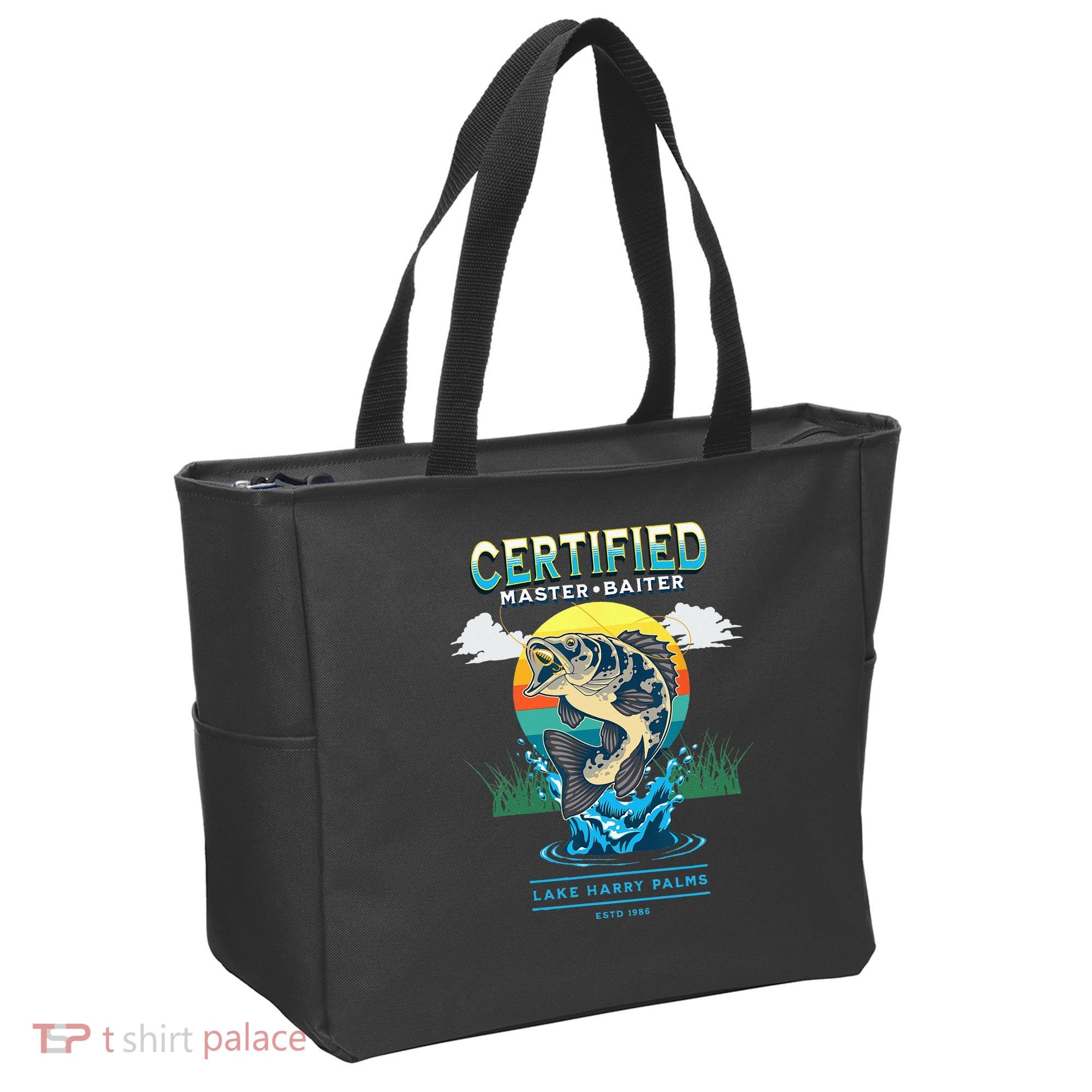 Certified Master Baiter Funny Fishing Tote Bag