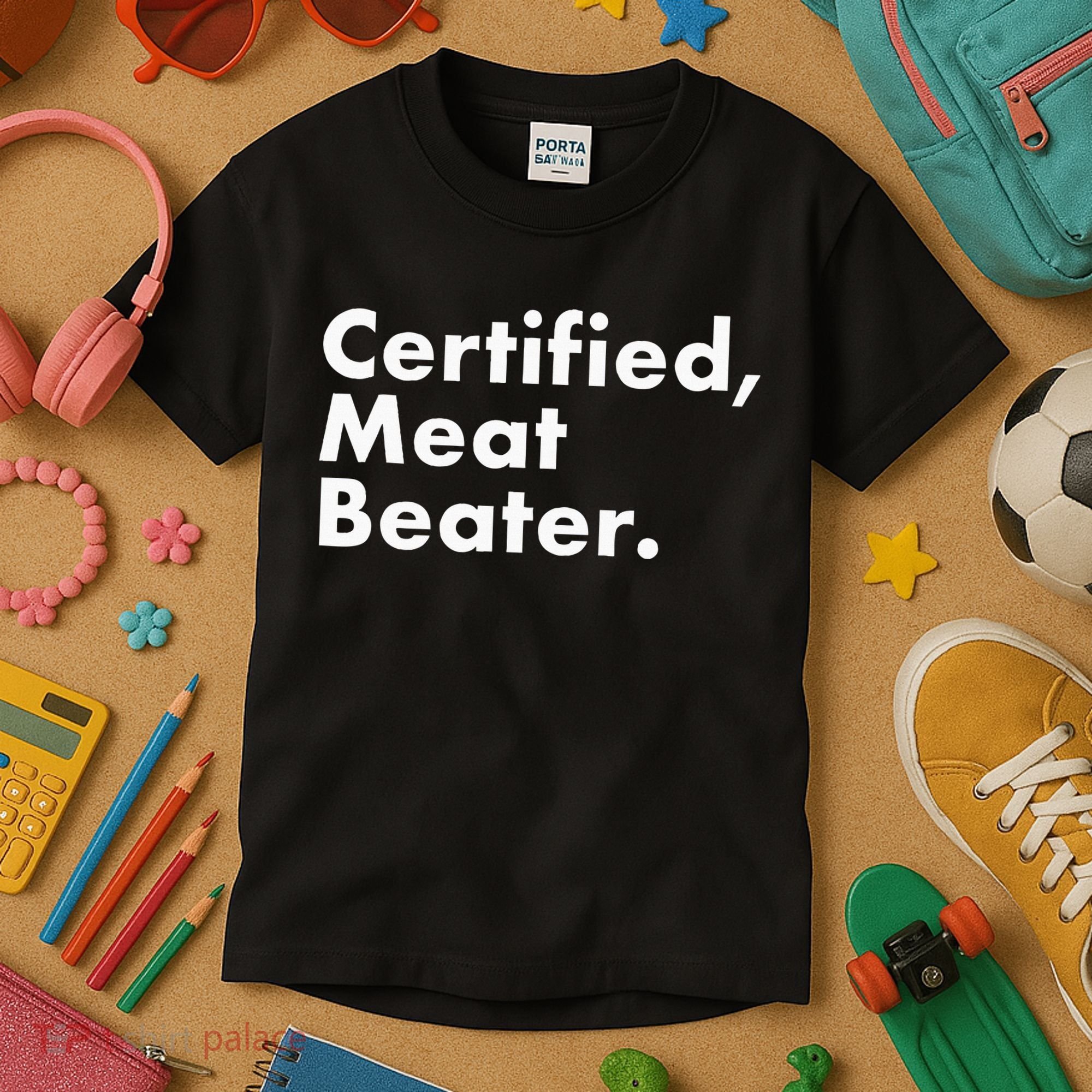 Certified Meat Beater Funny And Cool Kids T-Shirt
