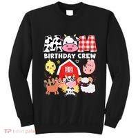 Cow Mom Birthday Crew Farm Theme Animals Kids Birthday Party Sweatshirt thumb 0