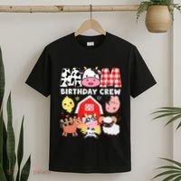 Cow Mom Birthday Crew Farm Theme Animals Kids Birthday Party T-Shirt thumb 2