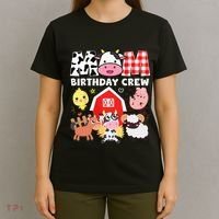 Cow Mom Birthday Crew Farm Theme Animals Kids Birthday Party T-Shirt thumb 4