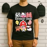 Cow Mom Birthday Crew Farm Theme Animals Kids Birthday Party T-Shirt thumb 6