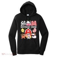 Cow Mom Birthday Crew Farm Theme Animals Kids Birthday Party Women's Hoodie thumb 0