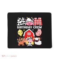 Cow Mom Birthday Crew Farm Theme Animals Kids Birthday Party Mousepad thumb 0