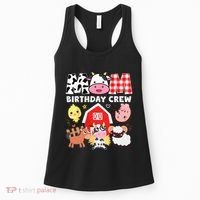 Cow Mom Birthday Crew Farm Theme Animals Kids Birthday Party Women's Tank Top thumb 0