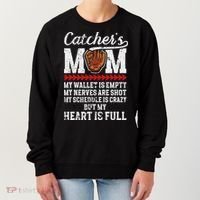 Catcher's Mom Baseball Catcher Mom Baseball Catcher Mother Women's Sweatshirt thumb 0