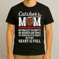 Catcher's Mom Baseball Catcher Mom Baseball Catcher Mother T-Shirt thumb 3