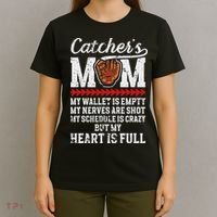 Catcher's Mom Baseball Catcher Mom Baseball Catcher Mother T-Shirt thumb 4