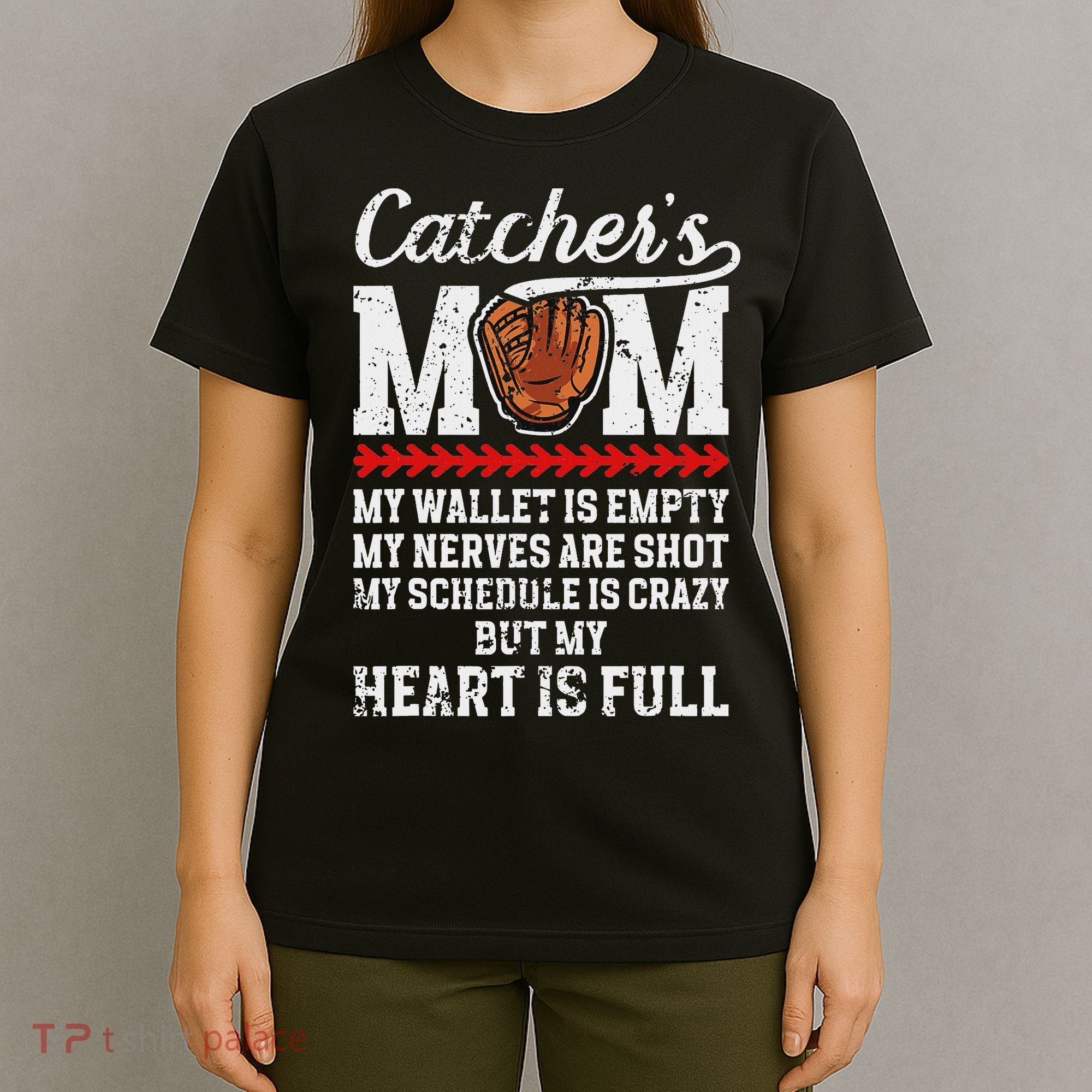 Catcher's Mom Baseball Catcher Mom Baseball Catcher Mother T-Shirt