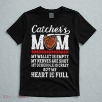 Catcher's Mom Baseball Catcher Mom Baseball Catcher Mother T-Shirt thumb 5
