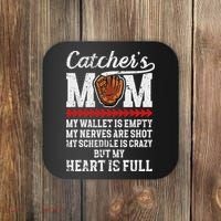 Catcher's Mom Baseball Catcher Mom Baseball Catcher Mother Coaster thumb 0