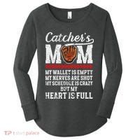 Catcher's Mom Baseball Catcher Mom Baseball Catcher Mother Women's Perfect Tri Tunic Long Sleeve Shirt thumb 0