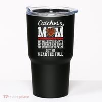 Catcher's Mom Baseball Catcher Mom Baseball Catcher Mother Tumbler thumb 0