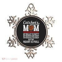 Catcher's Mom Baseball Catcher Mom Baseball Catcher Mother Ornament thumb 0
