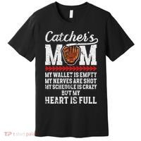 Catcher's Mom Baseball Catcher Mom Baseball Catcher Mother Premium T-Shirt thumb 0