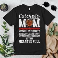 Catcher's Mom Baseball Catcher Mom Baseball Catcher Mother Premium T-Shirt thumb 2