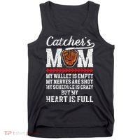 Catcher's Mom Baseball Catcher Mom Baseball Catcher Mother Tank Top thumb 0