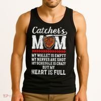 Catcher's Mom Baseball Catcher Mom Baseball Catcher Mother Tank Top thumb 3
