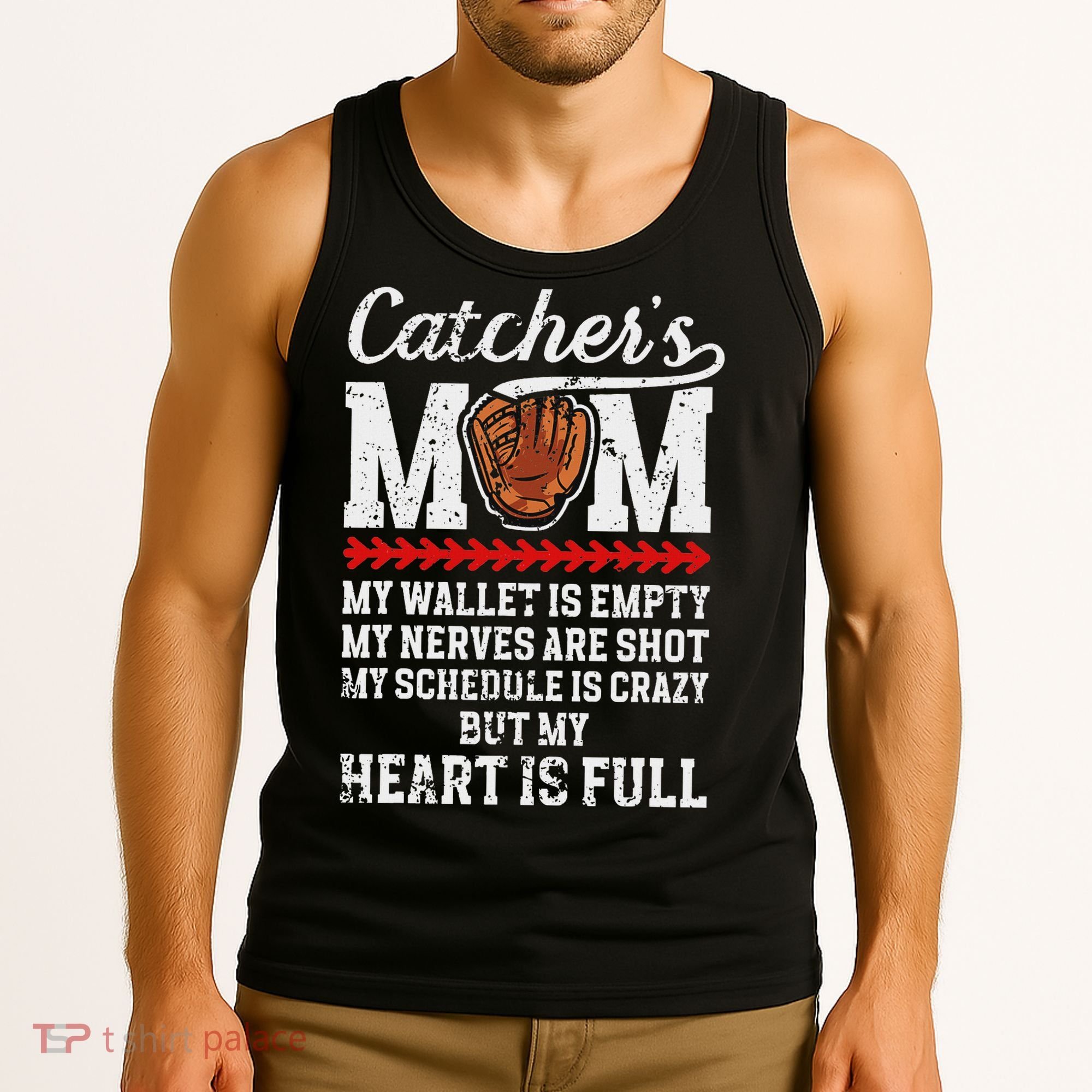 Catcher's Mom Baseball Catcher Mom Baseball Catcher Mother Tank Top