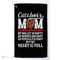 Catcher's Mom Baseball Catcher Mom Baseball Catcher Mother Golf Towel thumb 0