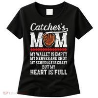 Catcher's Mom Baseball Catcher Mom Baseball Catcher Mother Women's T-Shirt thumb 0