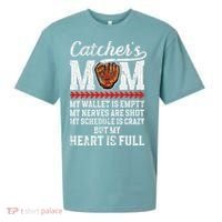 Catcher's Mom Baseball Catcher Mom Baseball Catcher Mother Sueded Cloud Jersey T-Shirt thumb 0