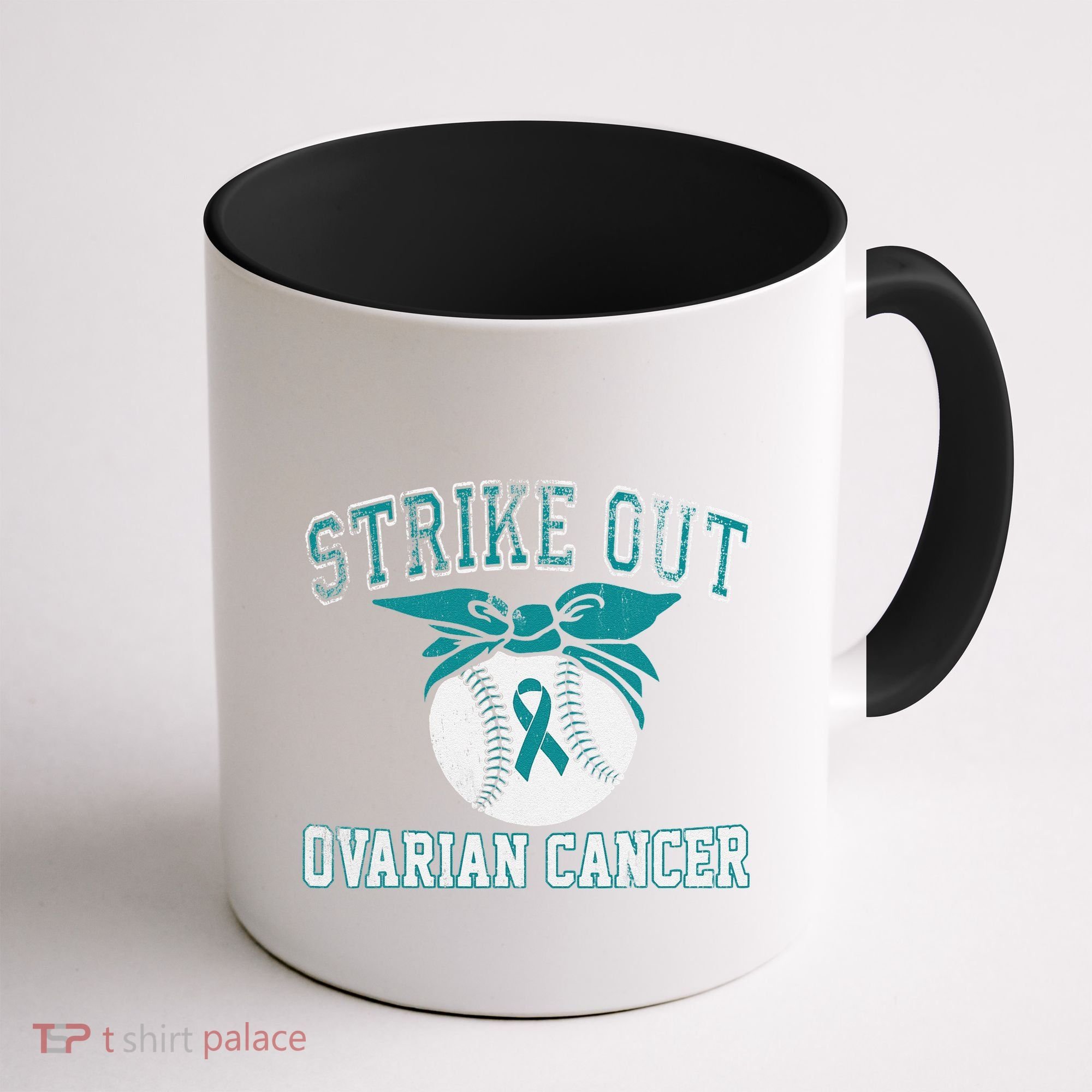 Cancer Month Baseball Strike Out Ovarian Cancer Coffee Mug