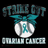Cancer Month Baseball Strike Out Ovarian Cancer Coffee Mug thumb 5