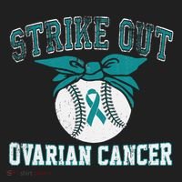 Cancer Month Baseball Strike Out Ovarian Cancer Tumbler thumb 3