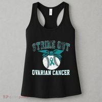 Cancer Month Baseball Strike Out Ovarian Cancer Women's Tank Top thumb 3