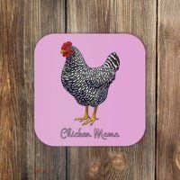 Chicken Mama Black Barred Plymouth Rock Hen Mom Bird Lovers Coaster thumb 0