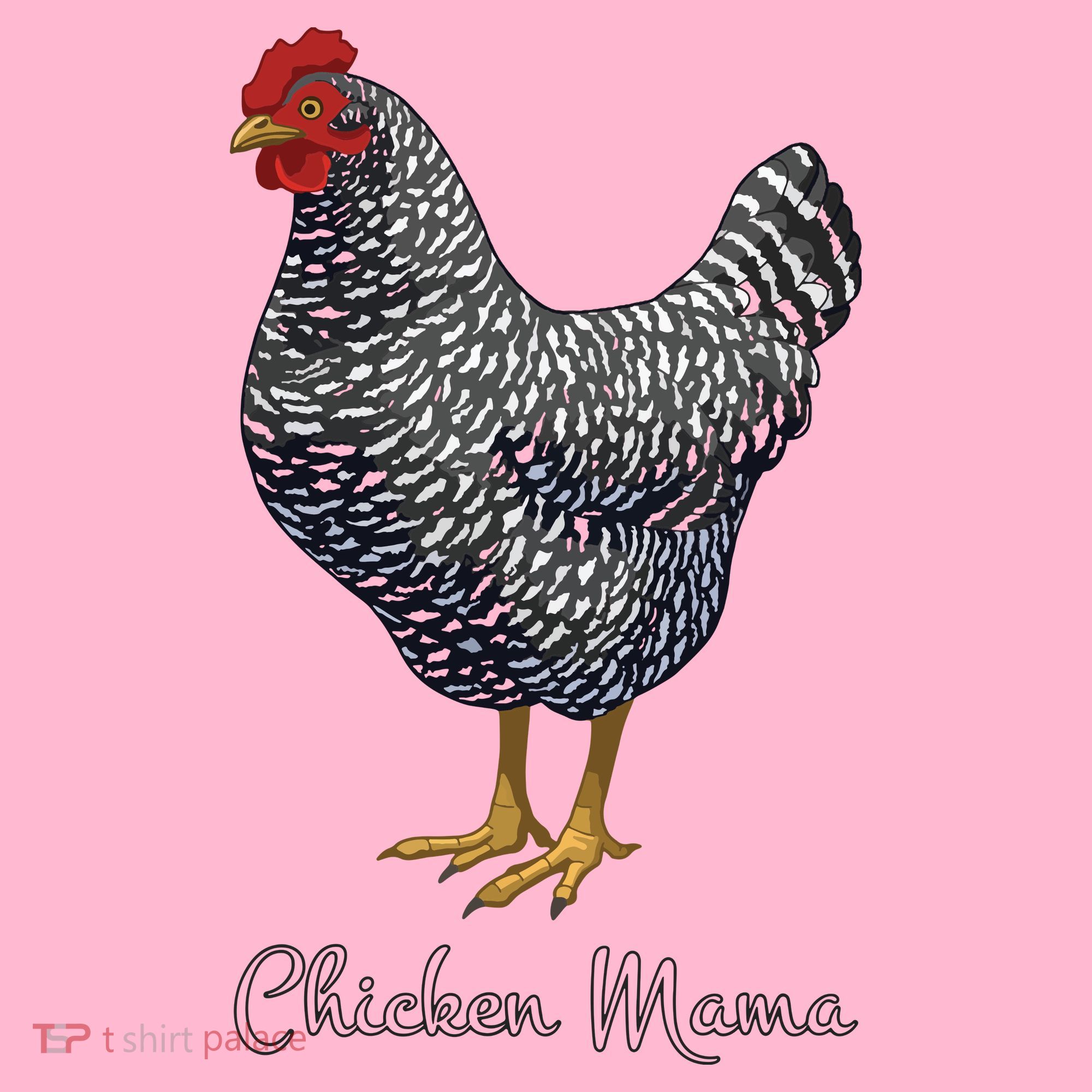 Chicken Mama Black Barred Plymouth Rock Hen Mom Bird Lovers Coaster