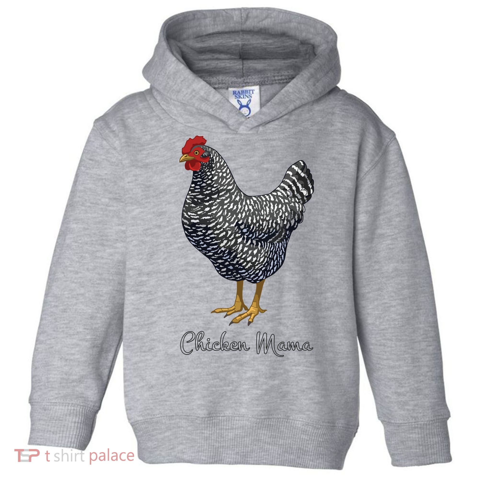 Chicken Mama Black Barred Plymouth Rock Hen Mom Bird Lovers Toddler Hoodie
