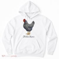 Chicken Mama Black Barred Plymouth Rock Hen Mom Bird Lovers Hoodie thumb 0
