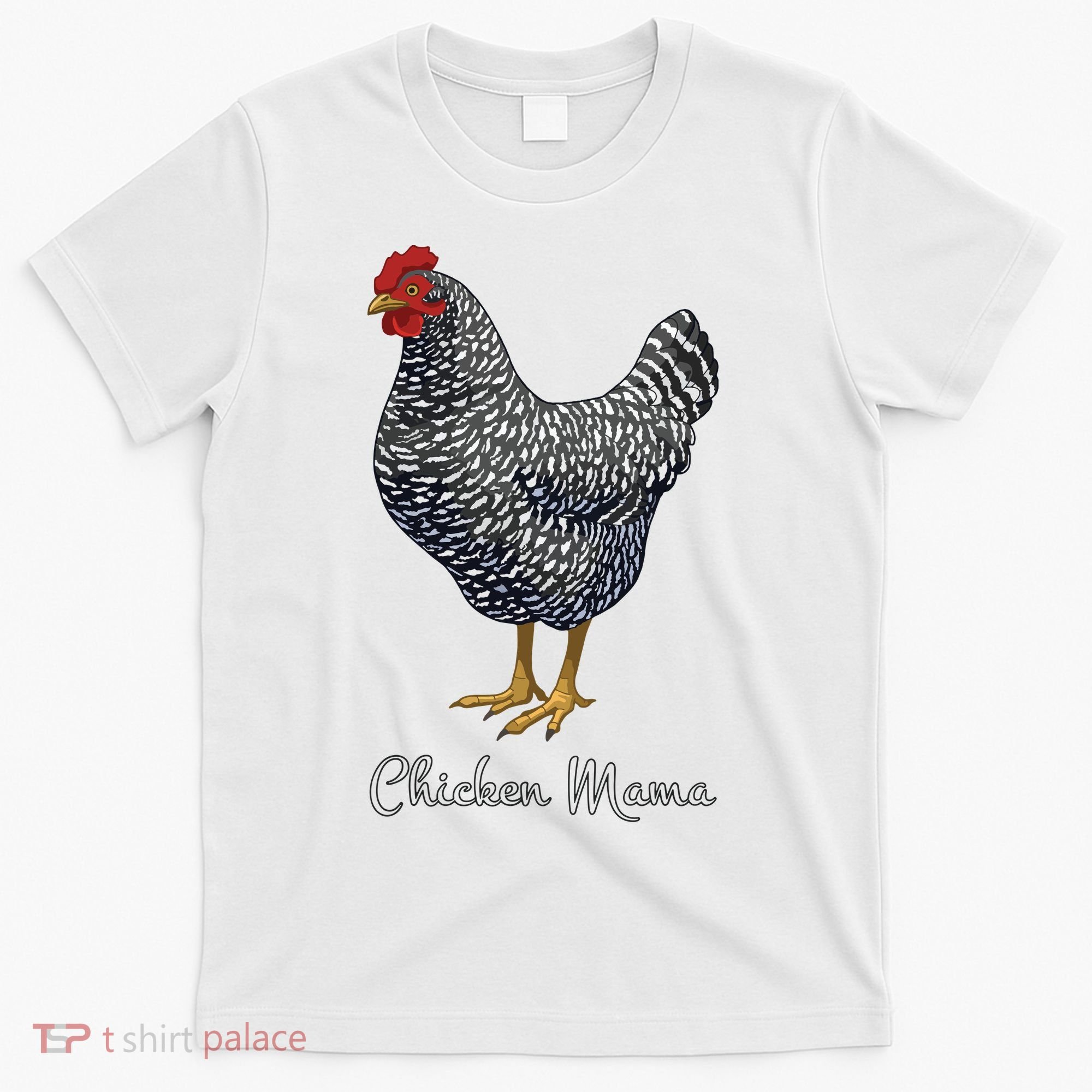 Chicken Mama Black Barred Plymouth Rock Hen Mom Bird Lovers T-Shirt