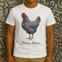 Chicken Mama Black Barred Plymouth Rock Hen Mom Bird Lovers T-Shirt thumb 3