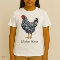 Chicken Mama Black Barred Plymouth Rock Hen Mom Bird Lovers T-Shirt thumb 4